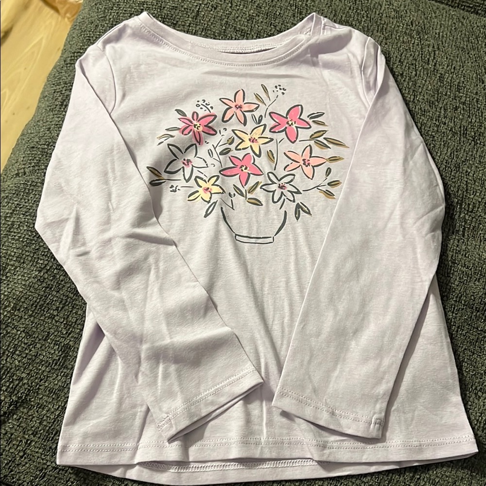 Floral Print Kids Long Sleeve Shirt